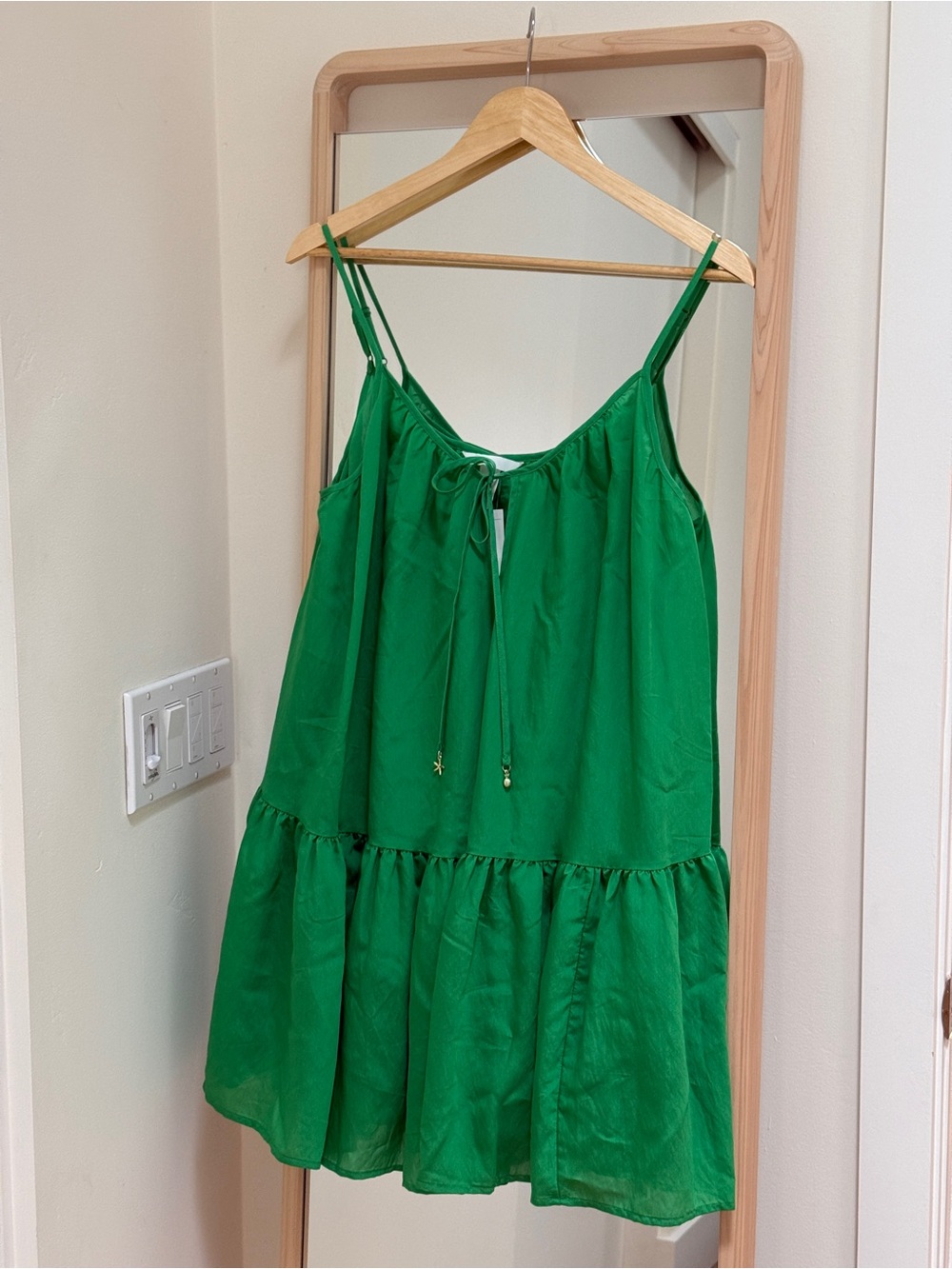 H&M Bright Green Spaghetti
Strap Mini Dress